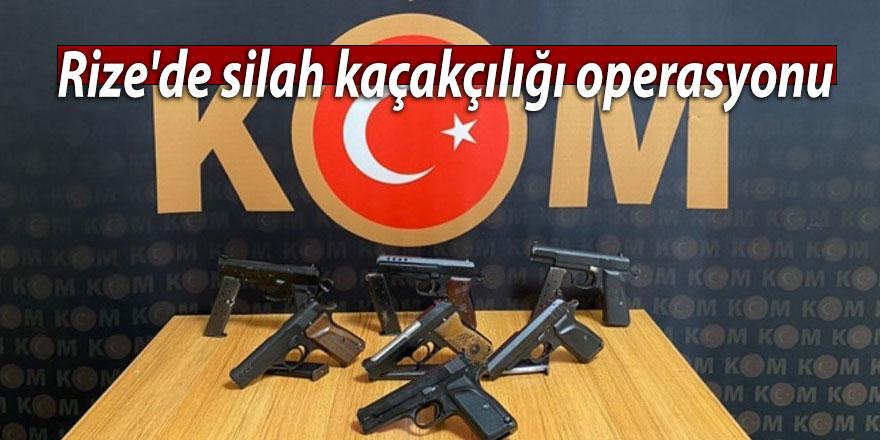 Rize'de silah kaçakçılığı operasyonu: 1 tutuklama