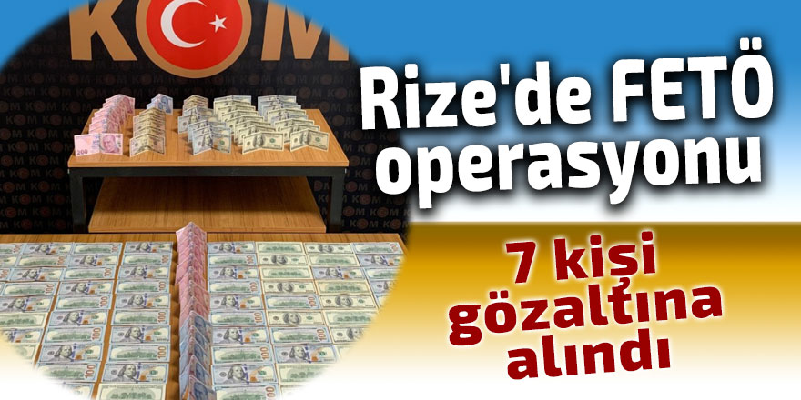 Rize'de FETÖ operasyonu: 7 gözaltı