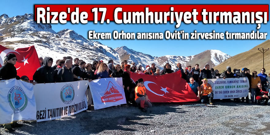 Rize'de 17. Cumhuriyet tırmanışı