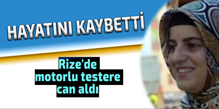 Rize'de motorlu testere can aldı