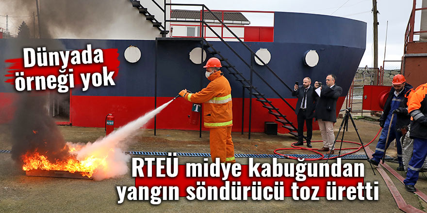 RTEÜ midye kabuğundan yangın söndürücü toz üretti