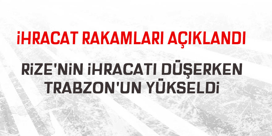 Rize'nin ihracatında yüzde 2 düşüş