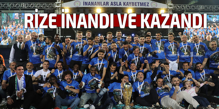 Süper Lig'e yükselen Rizespor kupasını aldı
