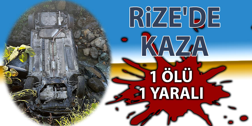 Rize'de kaza: 1 ölü 1 yaralı