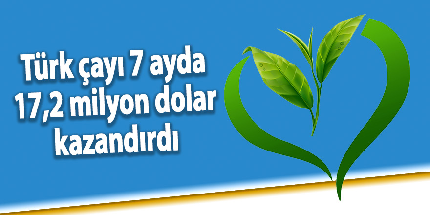 Türk çayı 7 ayda 17,2 milyon dolar kazandırdı