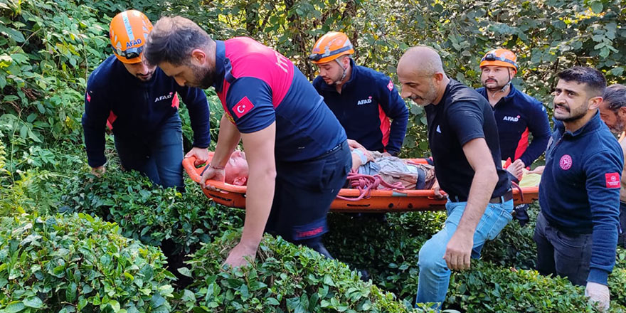 Rize'de teleferikten düşen kişi yaralandı