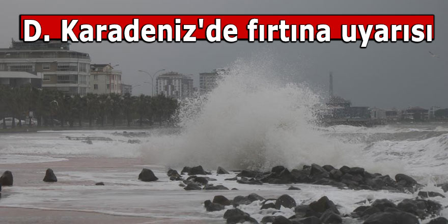 Karadeniz'de fırtına uyarısı