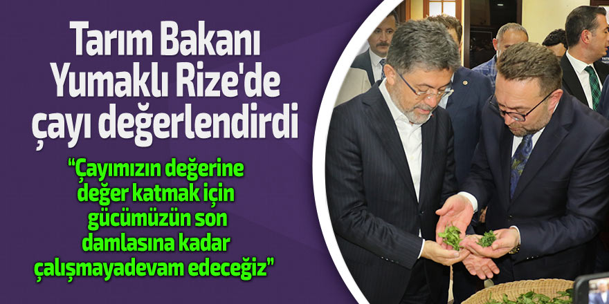 Tarım Bakanı Yumaklı Rize'de çayı değerlendirdi