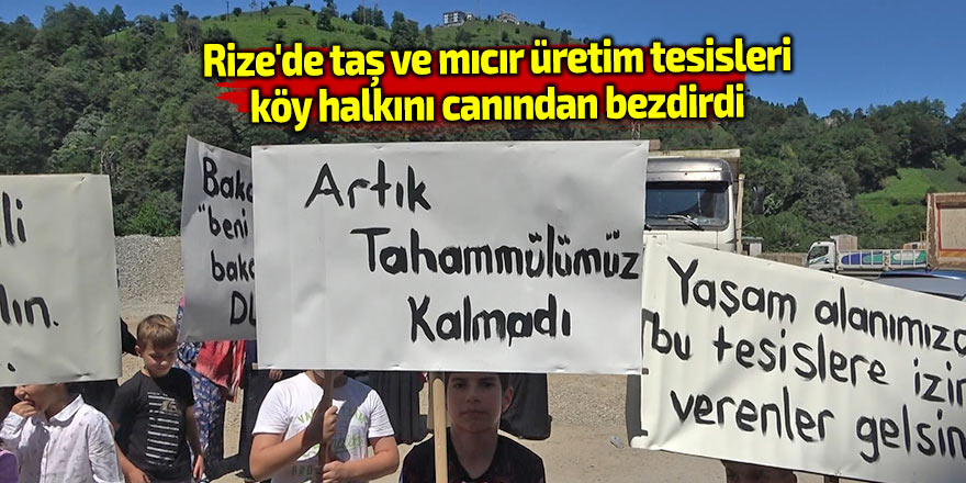 Rize'de taş ve mıcır üretim tesisleri köy halkını canından bezdirdi