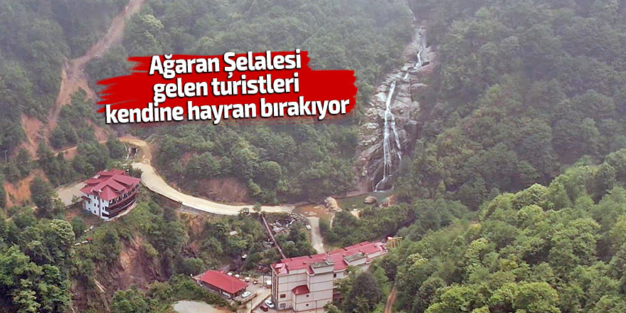 Ağaran Şelalesi gelen turistleri kendine hayran bırakıyor