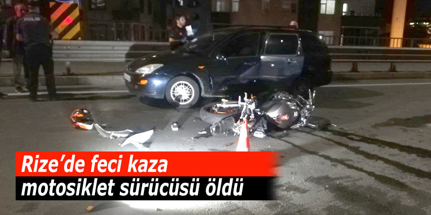 Rize'de trafik kazası: 1 ölü