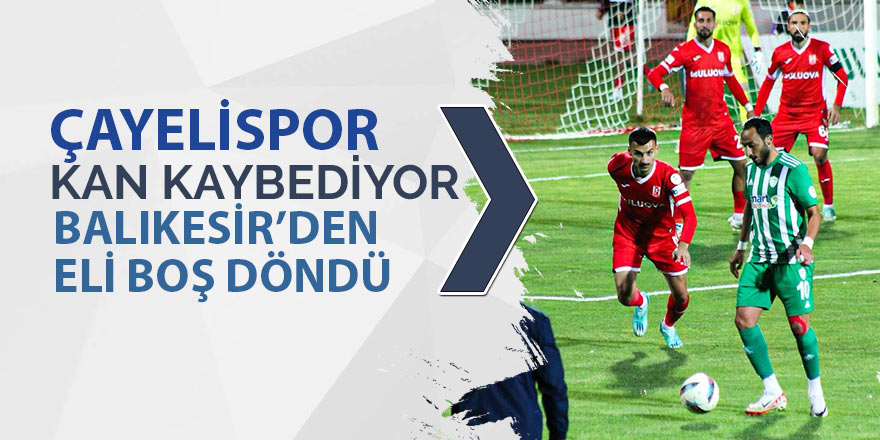 ÇAYELİSPOR KAN KAYBEDİYOR