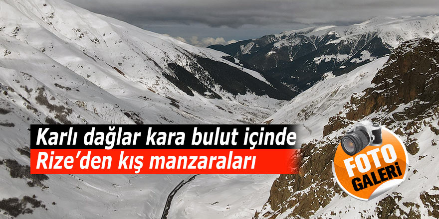 Rize’nin karlı yaylalarından kartpostallık görüntüler