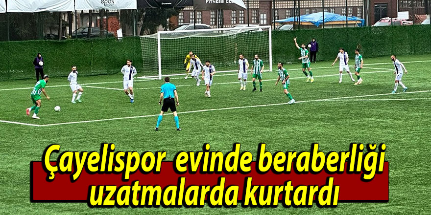 Çayelispor, evinde beraberliği uzatmalarda kurtardı