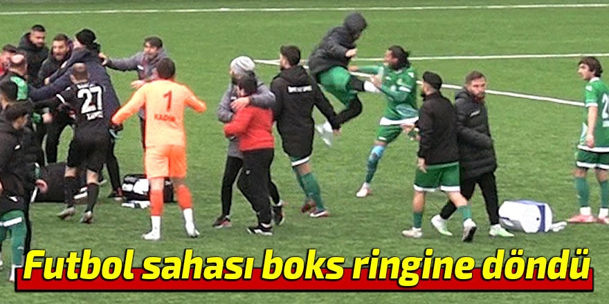 Futbol sahası boks ringine döndü