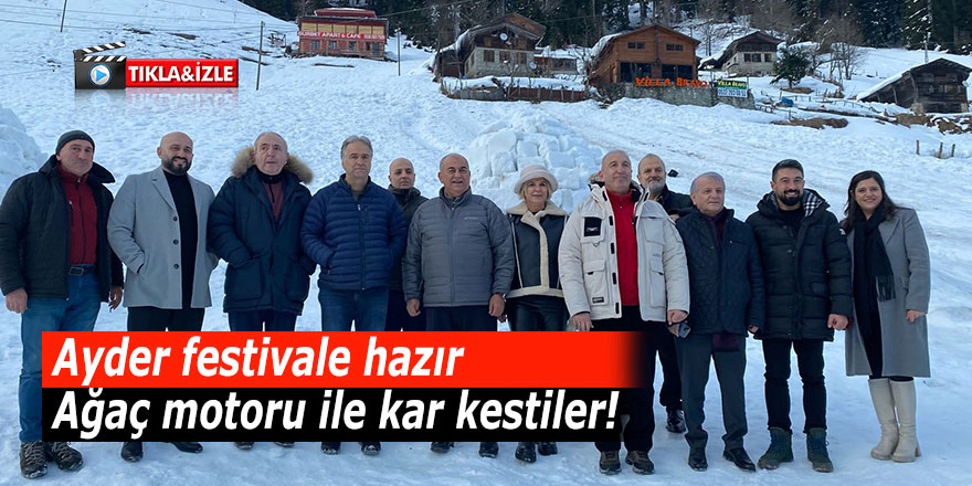 Ağaç motoru ile kar kestiler!