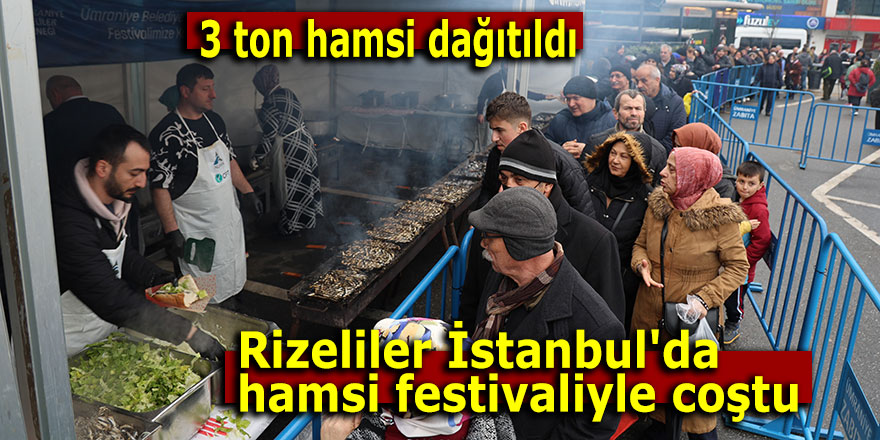 Rizeliler İstanbul'da hamsi festivaliyle coştu