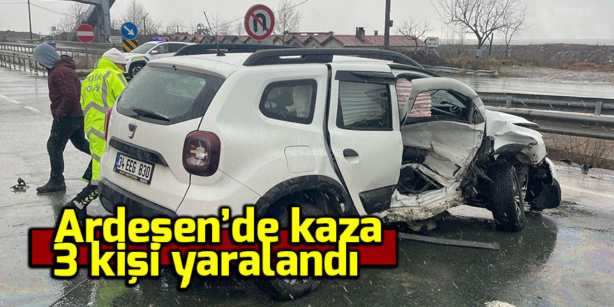 Ardeşen'de kaza: 2 yaralı