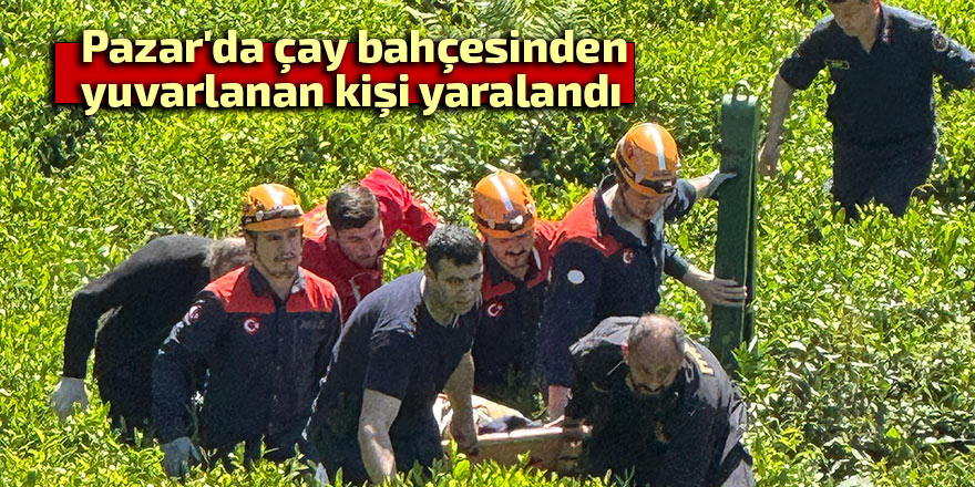Pazar'da çay bahçesinden yuvarlanan kişi yaralandı