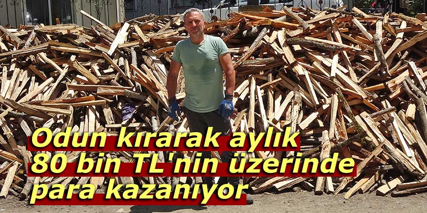 Odun kırarak aylık 80 bin TL'nin üzerinde para kazanıyor