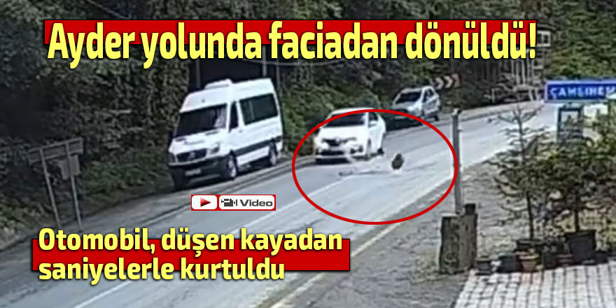Ayder yolunda faciadan dönüldü