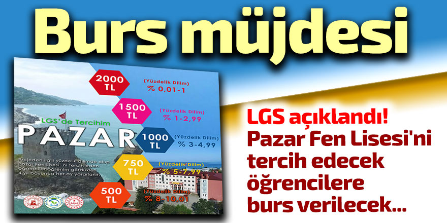 Pazar'ı tercih et, bursu al!
