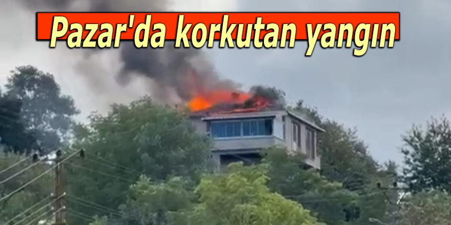 Pazar'da korkutan yangın