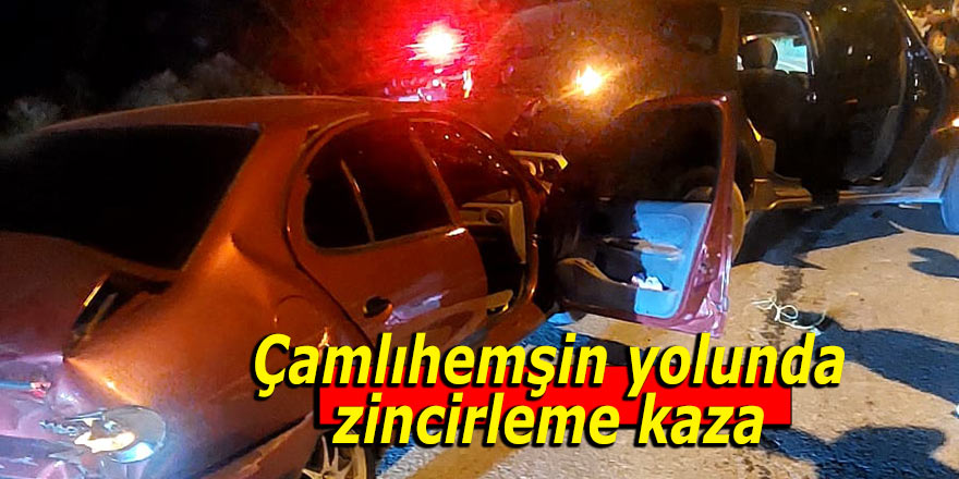 Çamlıhemşin yolunda zincirleme kaza: 5 yaralı