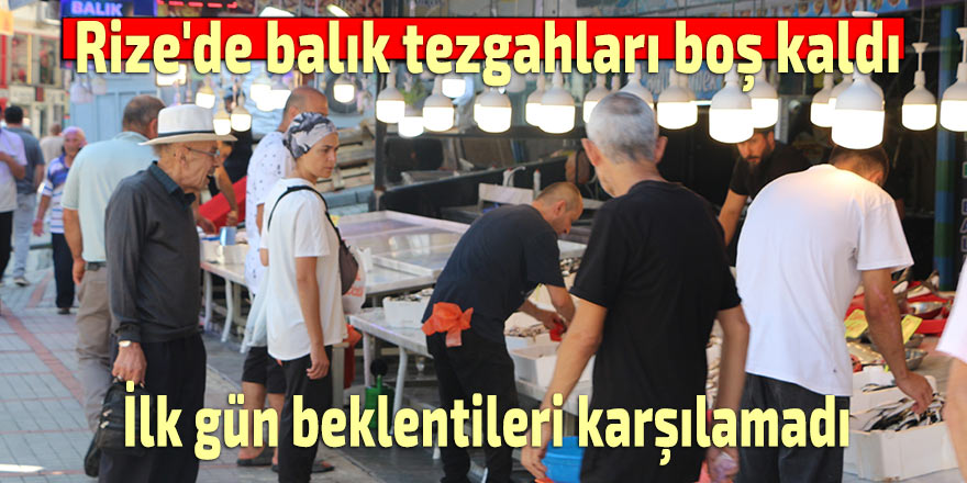 Rize'de balık tezgahları boş kaldı