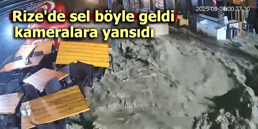 Rize'de sel böyle geldi