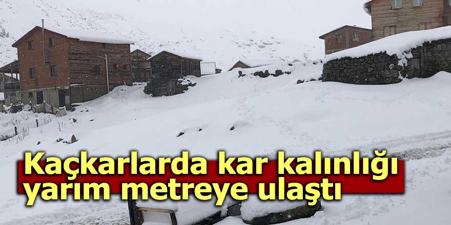 Kaçkarlarda kar kalınlığı yarım metreye ulaştı
