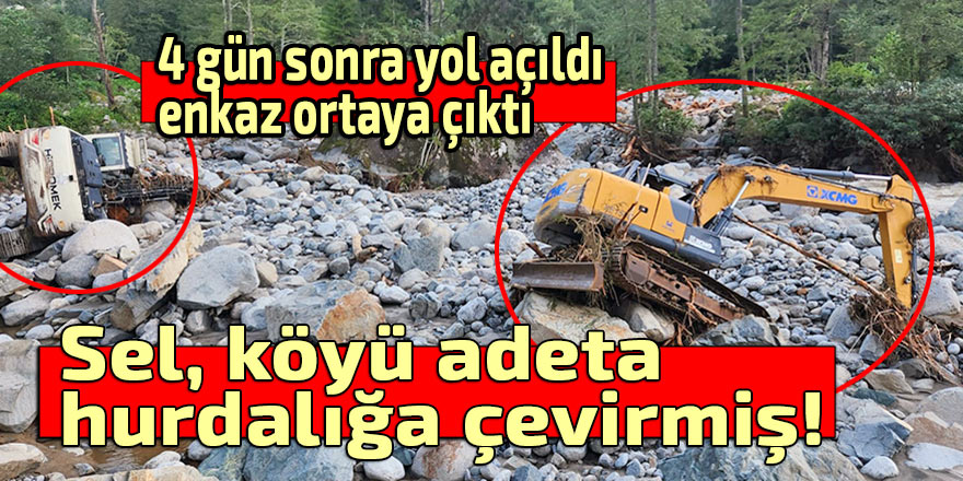 Sel, köyü adeta hurdalığa çevirmiş!