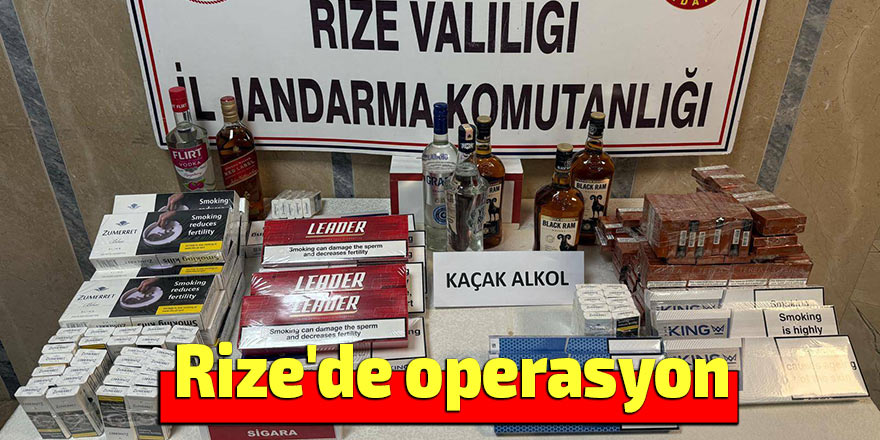 Rize'de operasyon