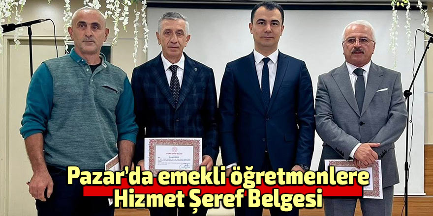 Pazar'da öğretmenler günü etkinliği