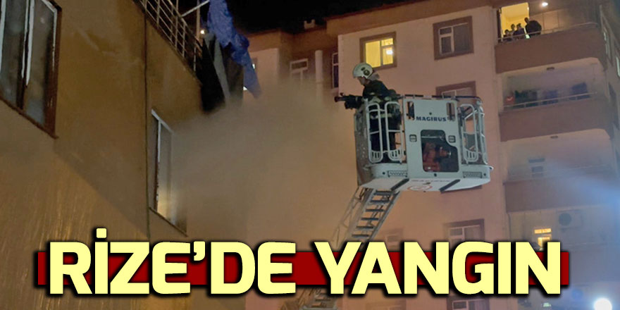 Çay toplama makinesi deposunda yangın