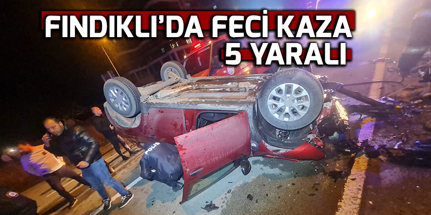 Fındıklı'da trafik kazası: 5 yaralı