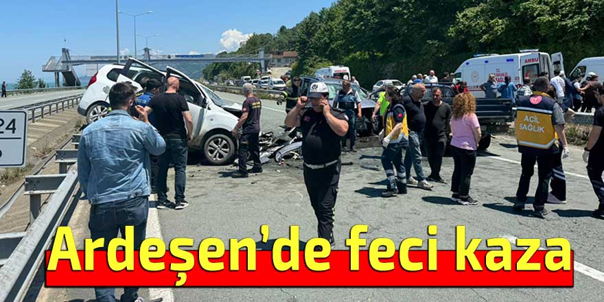 Ardeşen'de zincirleme kaza