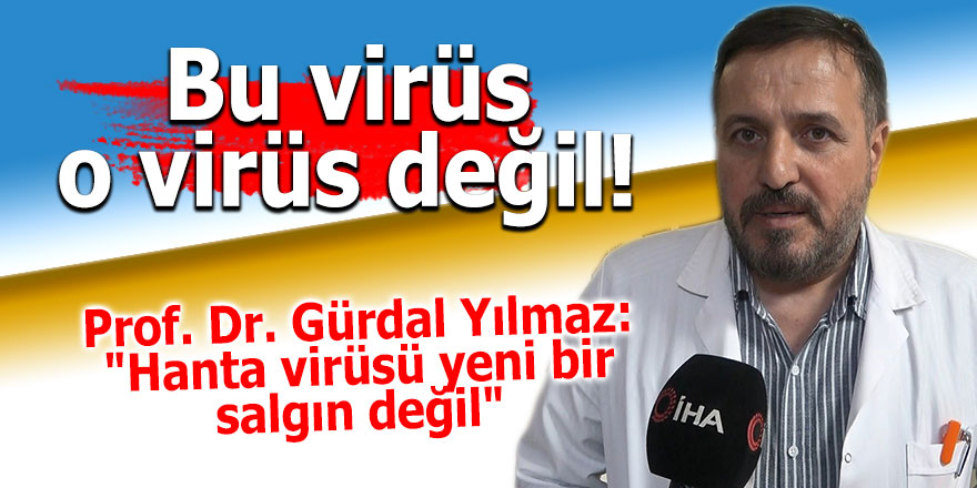Prof. Dr. Gürdal Yılmaz: "Hanta virüsü yeni bir salgın değil"