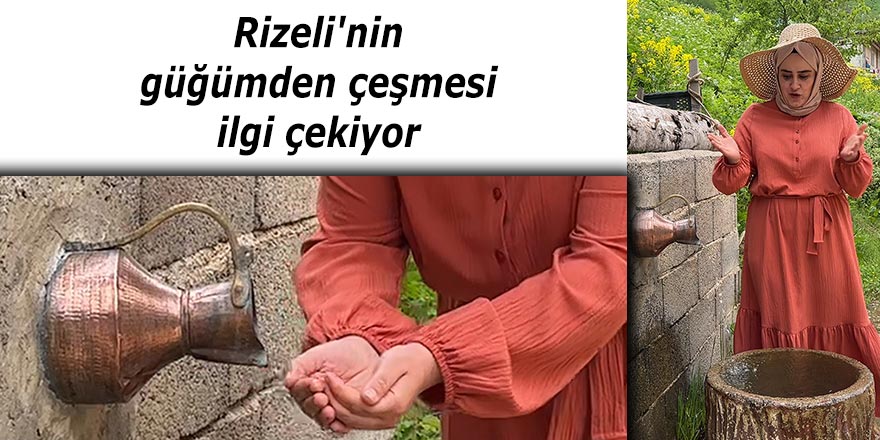 Rizeli'nin güğümden çeşmesi ilgi çekiyor