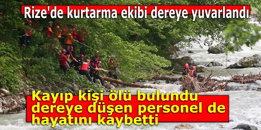 Rize'de kurtarma ekibi de kaza geçirdi