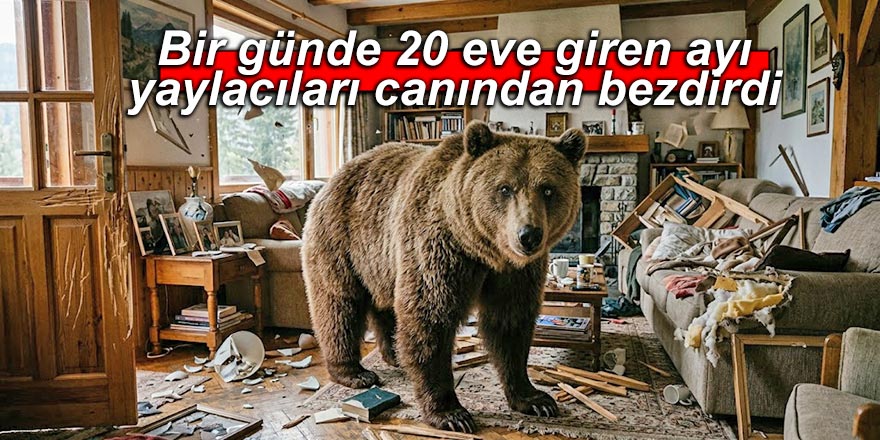 Bir günde 20 eve giren ayı yayla sakinlerini canından bezdirdi