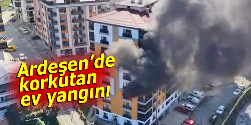 10 katlı apartmanın 4. katında çıkan yangın korkuttu