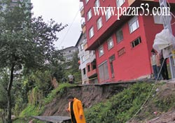 Rize'de heyelan korkusu
