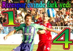 Rizespor evinde fark yedi