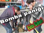 Pazarda bombalı valiz paniği