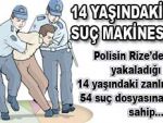 14 yaşında 54 suçtan sabıkası var