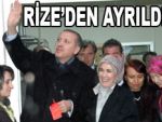 Başbakan Rize'den ayrıldı