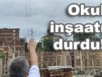 Okul inşaatı yüksek gerilime takıldı