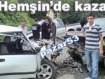 Hemşin'de kaza: 3 yaralı