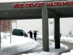 Rize D. Hastanesi'ne kar engeli